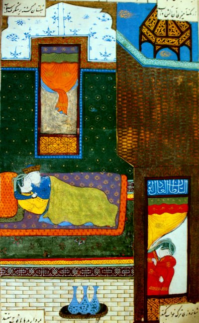 Khosrow and Shirin on the Throne by Unbekannt Unbekannt